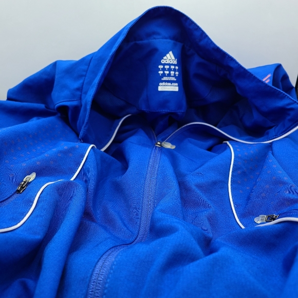 adidas F50 Zip-Up Windbreaker Jacket / Men's Large / Royal Blue - Picture 3 of 6